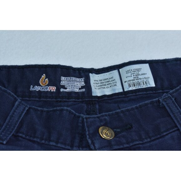 LAPCO FR Men's Jeans 34x30 Canvas Lightweight Flame Resistant Blue Pants - Picture 4 of 16